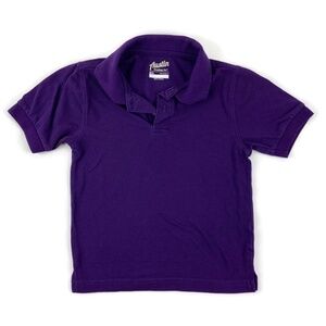 Austin Trading Co Kids Boys Polo Shirt Short Sleeve Purple Small